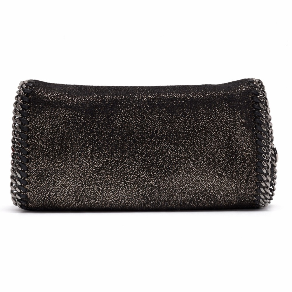STELLA MCCARTNEY Falabella Chamois Shiny Dotted Crossbody Bag Chain Metallic - Picture 6 of 13